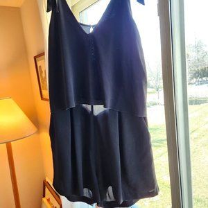 Black Tie Shoulder Romper